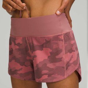 Lululemon Speed Up LR Short 2.5" Lined Brier Rose Pink Camo NWT 10 Womens